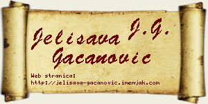 Jelisava Gačanović vizit kartica